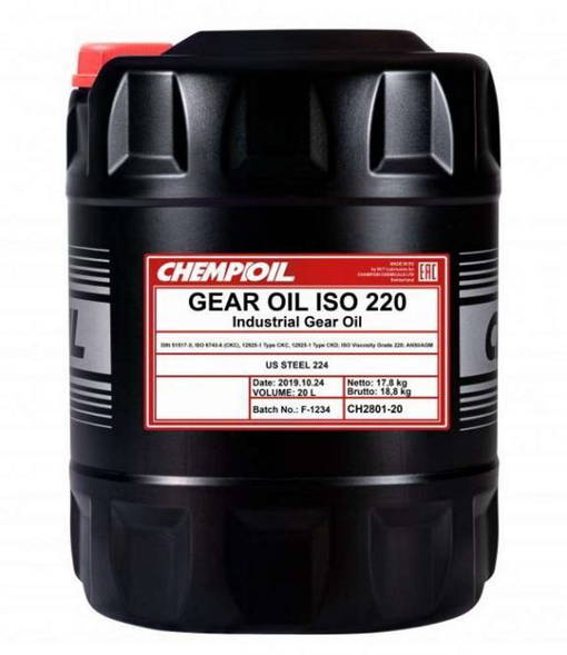 VAIHTEISTOÖLJY CHEMPIOIL GEAR OIL ISO 220 20 L Teollisuusvaihteistoöljy