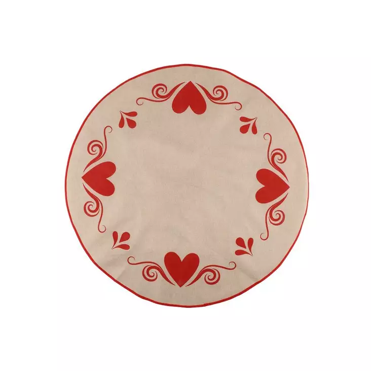 Kuusenalusmatto Sydämet 100cm - Joulukoristetekstiilit - 6410413317109 - 1