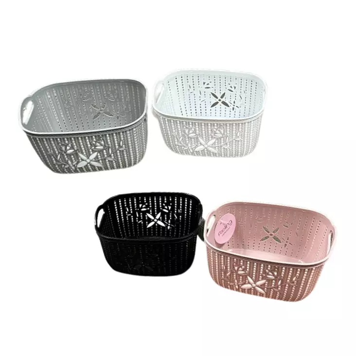 Säilytyskori muovi 20 x 16 x 11 cm - Sisustuskorit ja puulaatikot - 6438159304009 - 1