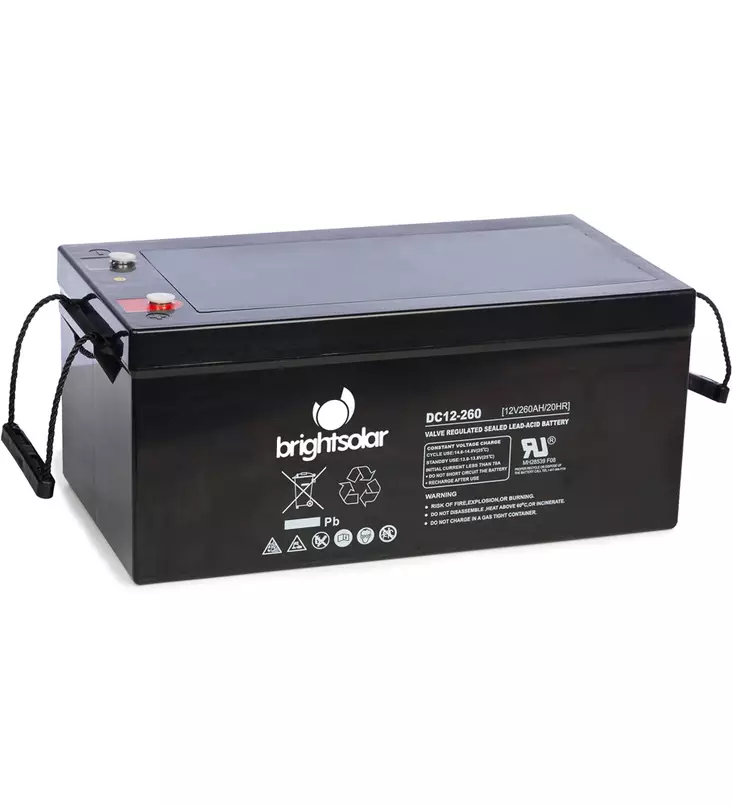 AGM AKKU DC12-260 BRIGHTSOLAR - Vapaa-ajan akut - 6438014197999 - 1