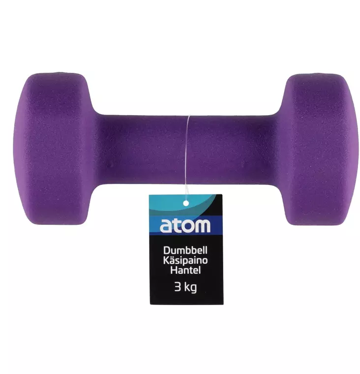 Atom Käsipaino Neopreeni 3kg - Sisäliikunta ja jumppaaminen - 6410413058699 - 1
