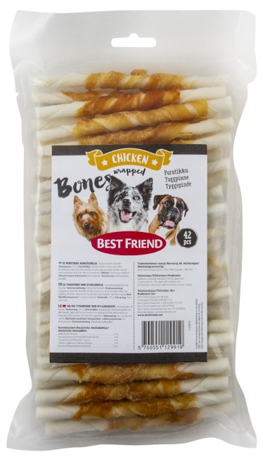 p=C3=A4=C3=A4llystetty purutikku kanafilee 12cm 42kpl - Koiranruoat ja herkut - 5700551129919 - 1