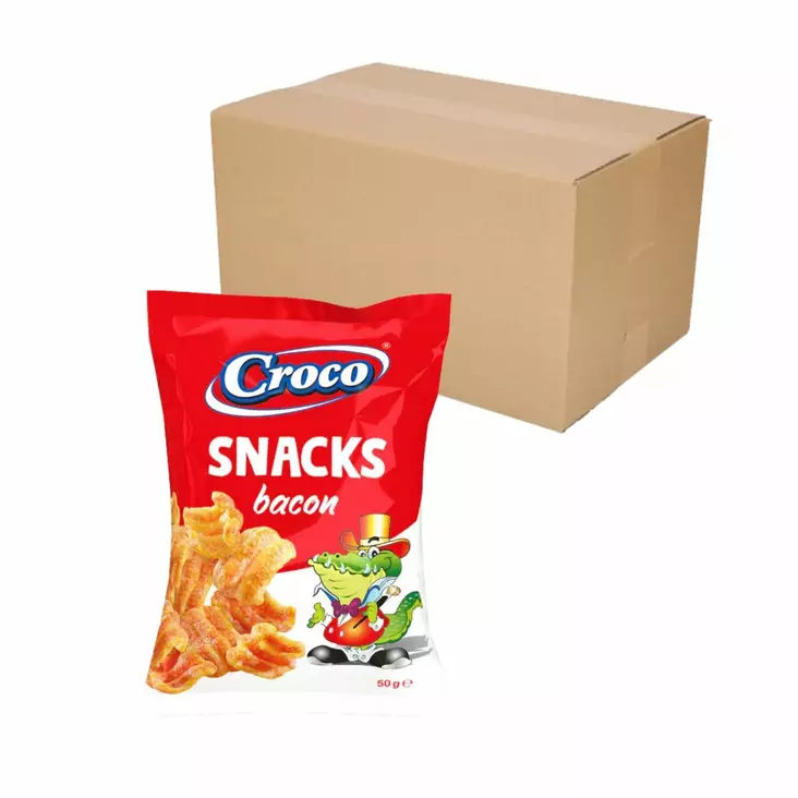 Croco Texas Bacon snack 14x50g - Leivät, keksit ja leivonnaiset - 5941194005509 - 1