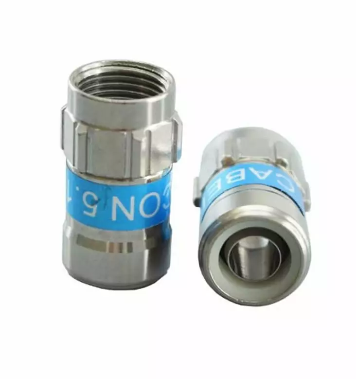 F-liitin kompressio työkaluton 2kpl/pkt - Asennustarvikkeet, rasiat ja sulakkeet - 6438140980649 - 1