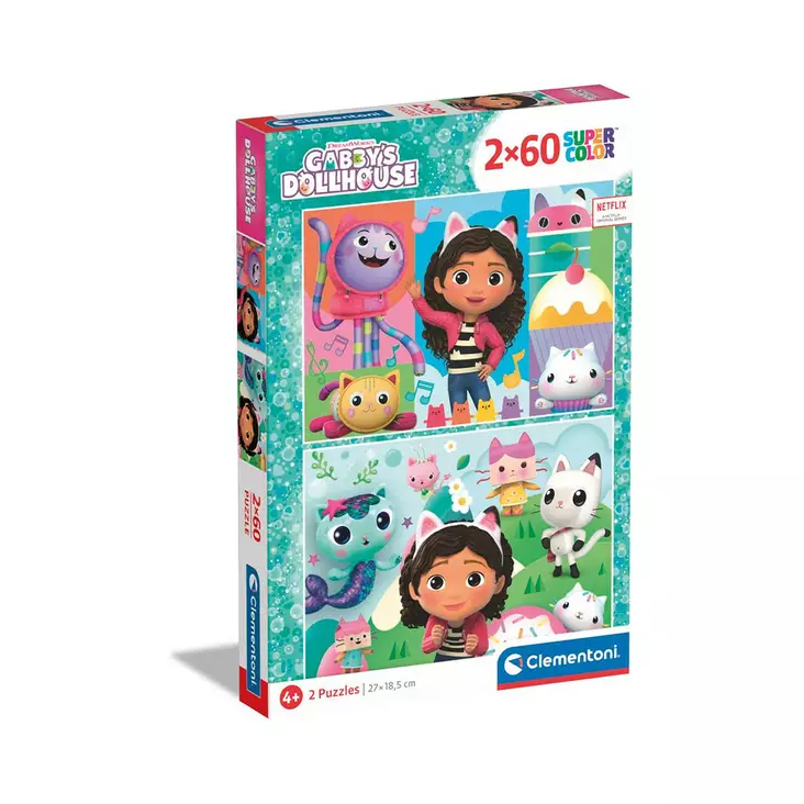Gabby's Dollhouse palapeli 2x60 palaa - Lasten palapelit - 8005125248049 - 1