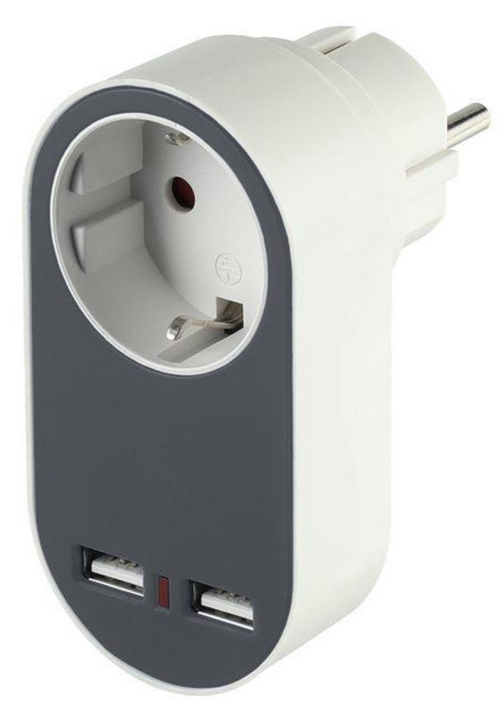 HAAROITIN 2 X USB + SCHUKO TARMO - Pistorasiat, haaroittimet ja kytkimet - 6410413209169 - 1