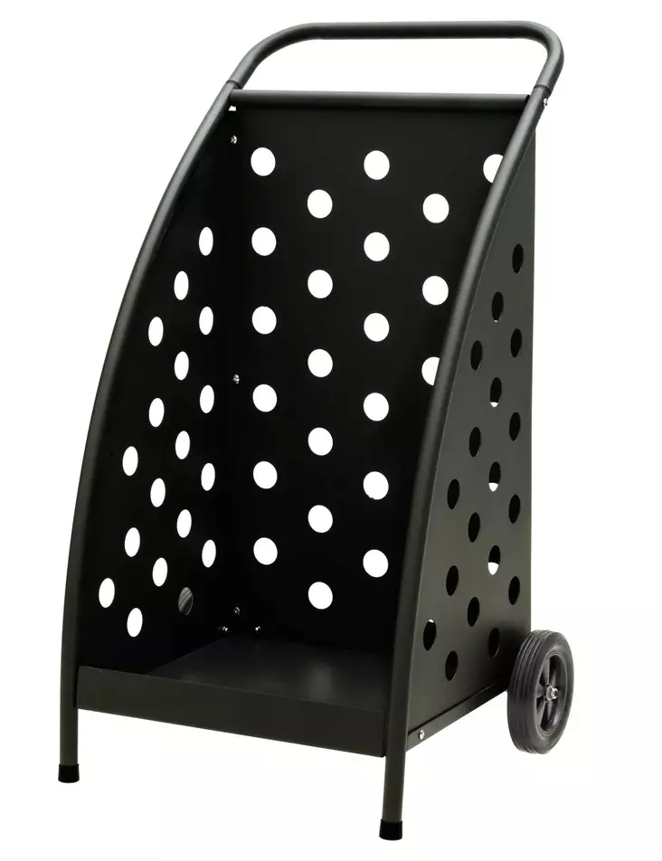 Halkoteline pyörillä musta Tarmo - Puunkantotelineet - 6410413158429 - 1