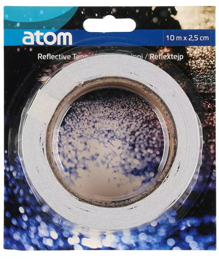 HEIJASTINTEPPI 10M X 2,5CM ATOM - Heijastimet - 6410412951649 - 1