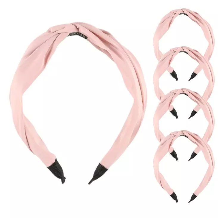 Hiuspanta kangas roosa 5kpl - Hiuskorut, pinnit ja pompulat - 836739 - 1