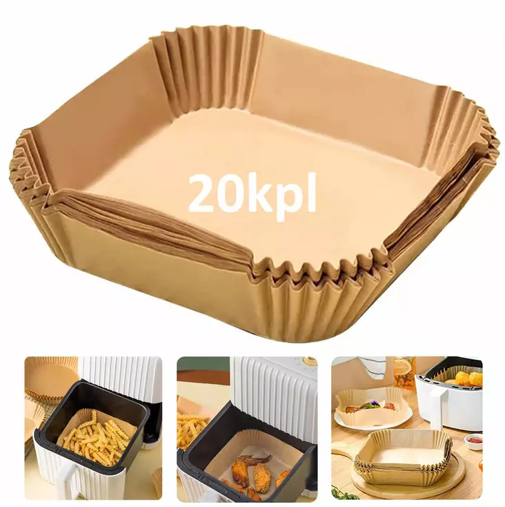 Airfryer ilmafriteerauskeittimen suojapaperin neli=C3=B6 - Airfryer silikonisuojat ja suojapaperit - 6438159896139 - 1