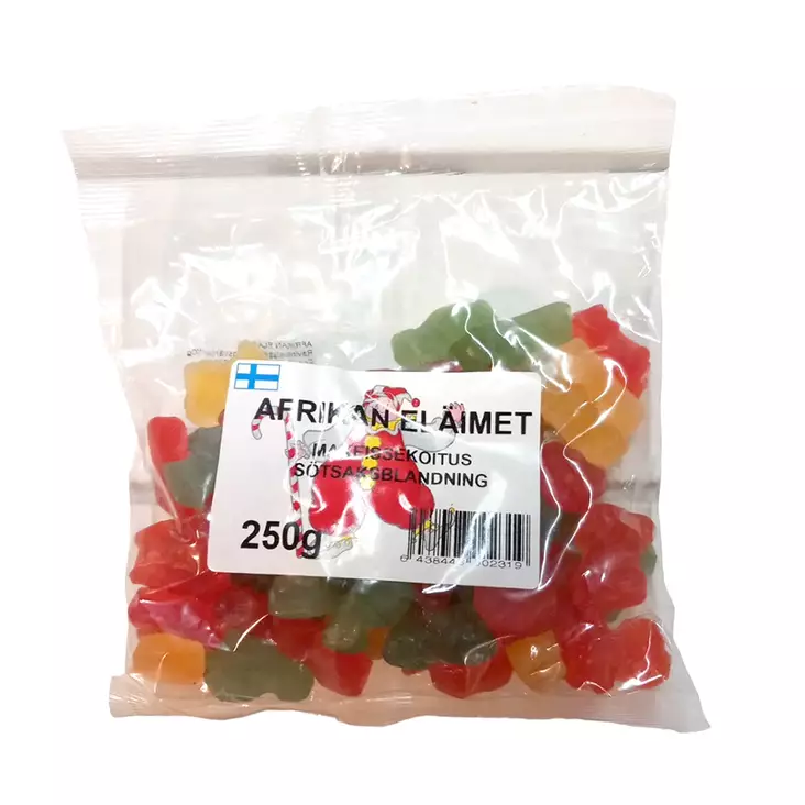 AFRIKAN ELÄIMET 250 g Tivoli - Makeiset ja naposteltavat - 6438448002319 - 1