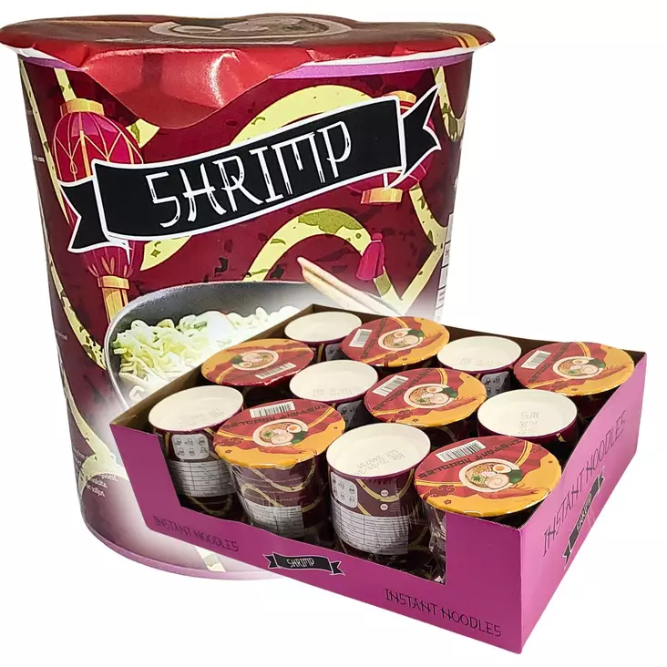 Katkaravunmakuiset nuudelit kupissa, 12 kpl tukkupakkaus. - Nuudelit ja pastat - 838009 - 1