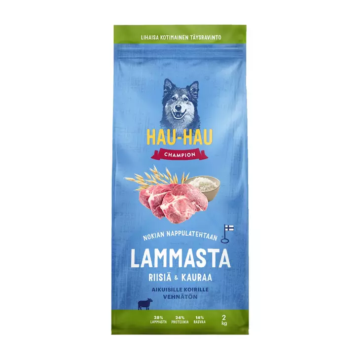 KOIRANRUOKA LAMMAS-RIISI TÄYSRAVINTO 2KG - Koiranruoat ja herkut - 6430076898999 - 2