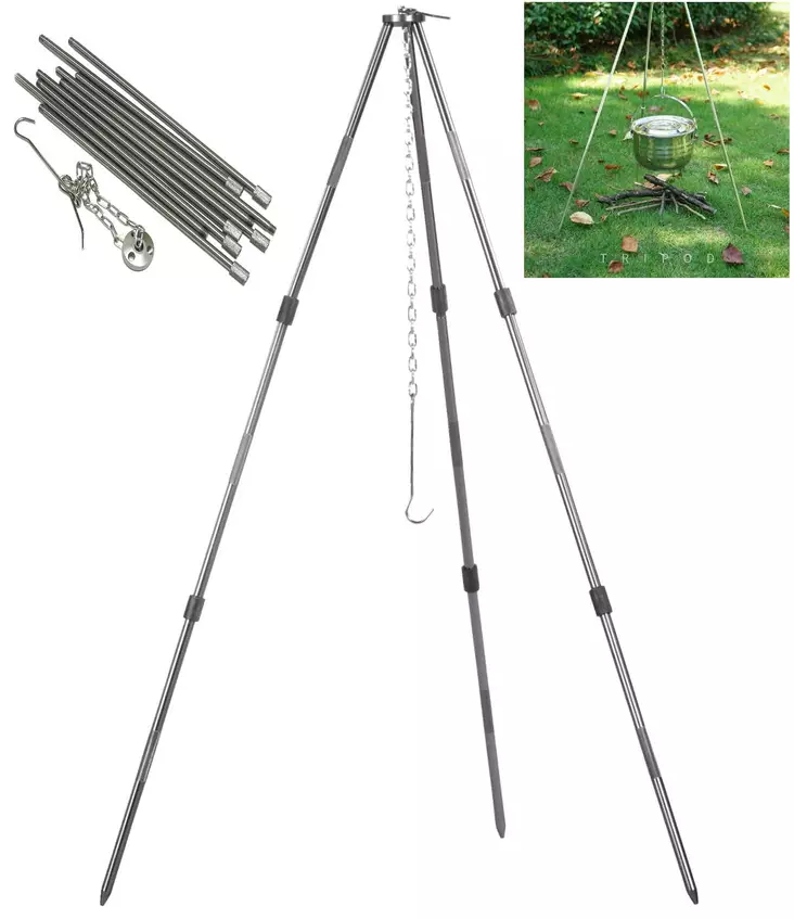 KOLMIJALKA NUOTIOLLE RIPUSTIMELLA - Retkiruokailu ja astiat - 6438417039179 - 1