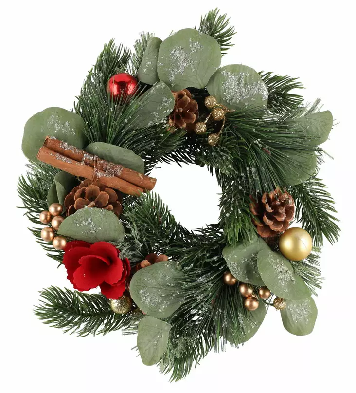 KRANSSI Jouluinen 30 cm - Joulukoristeet ja lumihiutalepallot - 6410416065939 - 1