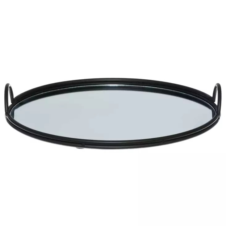 KYNTTILÄN ALUNEN PYÖREÄ MUSTA 40 X 40 X 6 CM - Tuikkukipot ja kynttilänaluset - 6410416066509 - 1