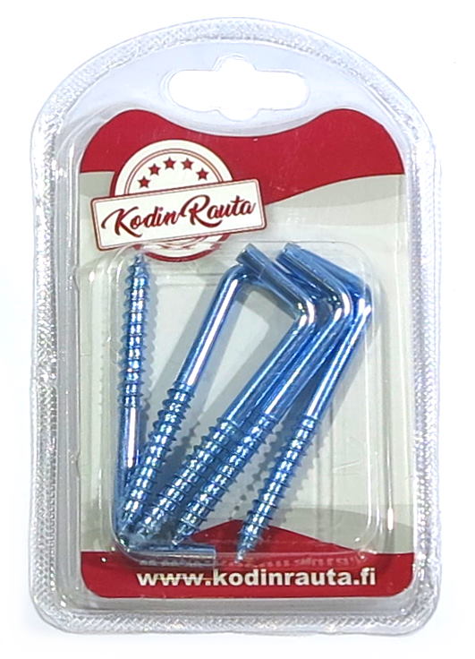 L koukku 70mm 5kpl - Koukut, naulakot ja telineet - 6438417017719 - 1