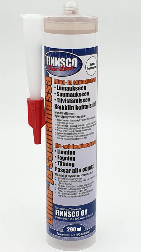 SAUMAMASSA KIRKAS - Liimamassat ja tiivistysmassat - 6430020290039 - 1