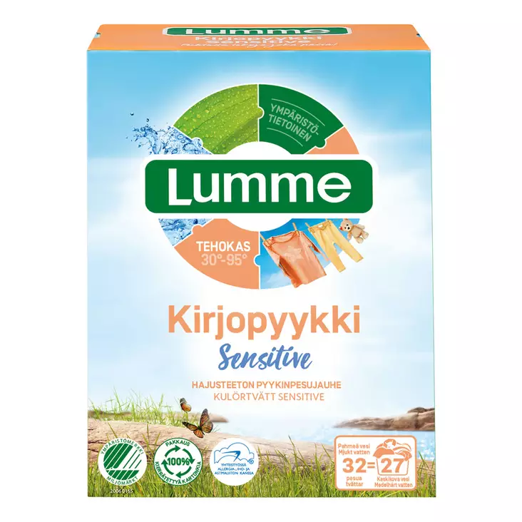 Lumme Pyykinpesujauhe Kirjo Sensi 1120g - Pyykinpesujauheet - 7046110320419 - 1