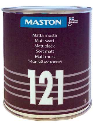 MAALI MATTA MUSTA 121 1,0L MASTON - Ulkomaalit - 6412496048529 - 1