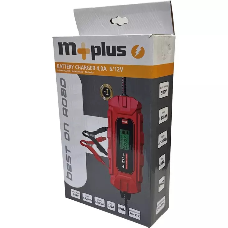 M+ akkulaturi älyversio, latausvirta 4,0A jännite 6/12V - Akkulaturit - 6417196779629 - 1