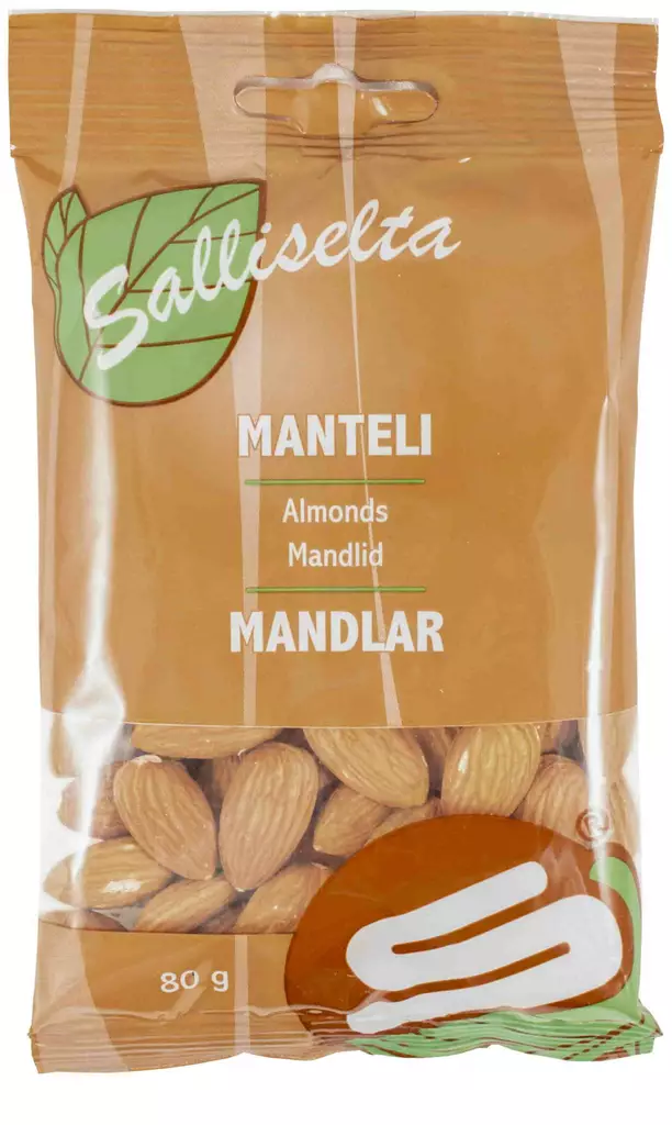Manteli kokonainen 80G Sallinen - Pähkinät ja siemenet - 6436501000319 - 1