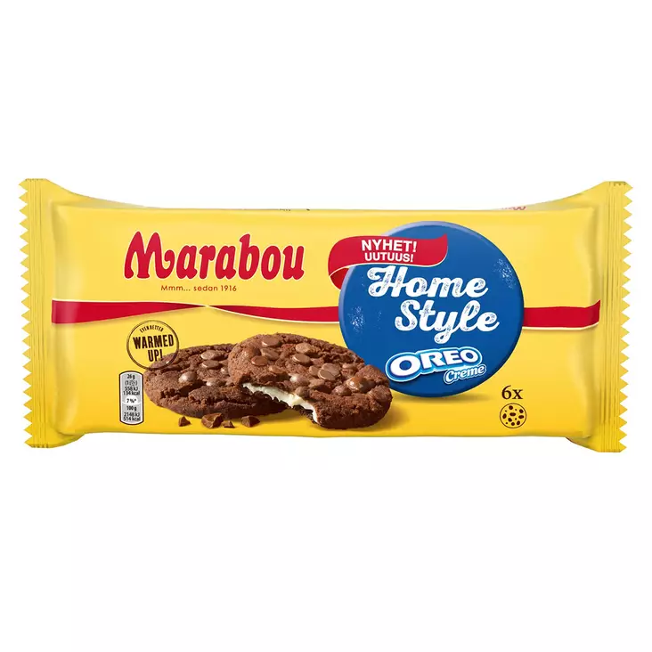 MARABOU HOMESTYLE SUKLAAKEKSI Oreo 156 g - Leivät, keksit ja leivonnaiset - 7622201637699 - 1