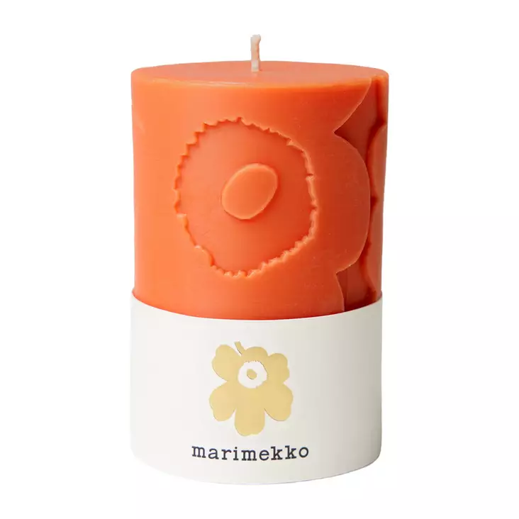 Marimekko Unikko pöytäkynttilä oranssi - Pallokynttilät ja pöytäkynttilät - 6411635010069 - 1