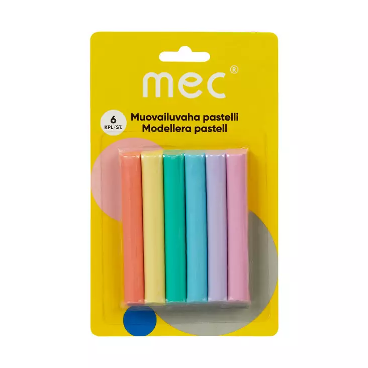 MEC MUOVAILUVAHA 6KPL 100G Pastelli - Muovailuvahat ja -massat - 6414505133509 - 1