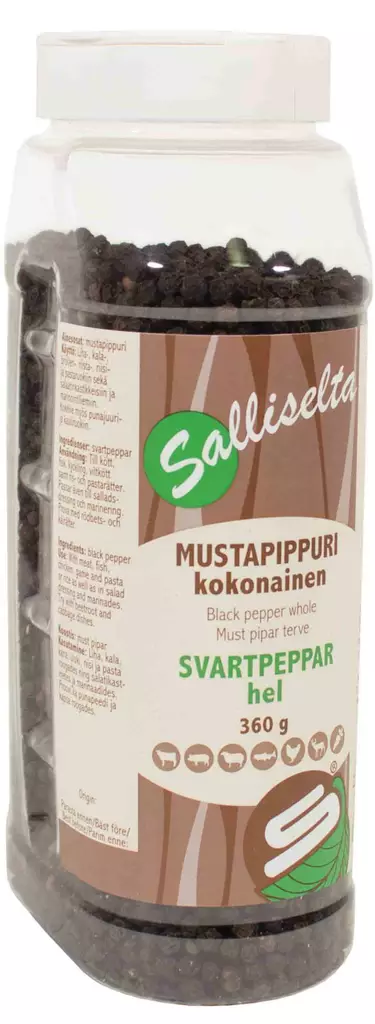 Mustapippuri kokonainen 360G Sallinen - Mausteet - 6436501005239 - 1