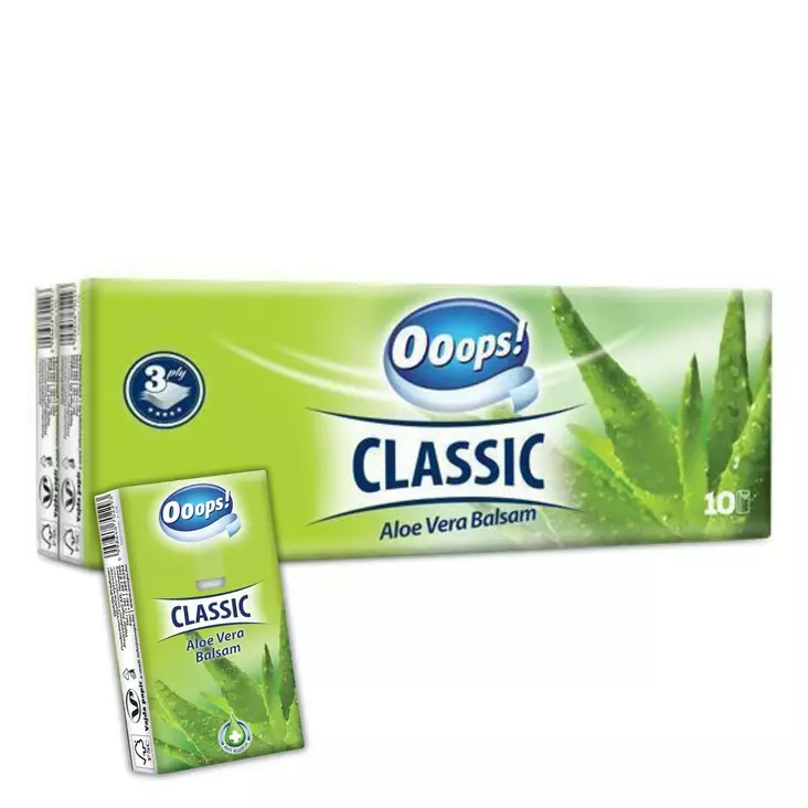 Nenäliina Aloe vera 10pkt säästöpakkaus 10ark/pkt - Nenäliinat - 5998648702439 - 1