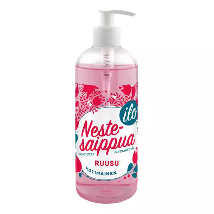 Ilo Nestesaippua 500ml Ruusu - Käsisaippuat - 6419642340209 - 1
