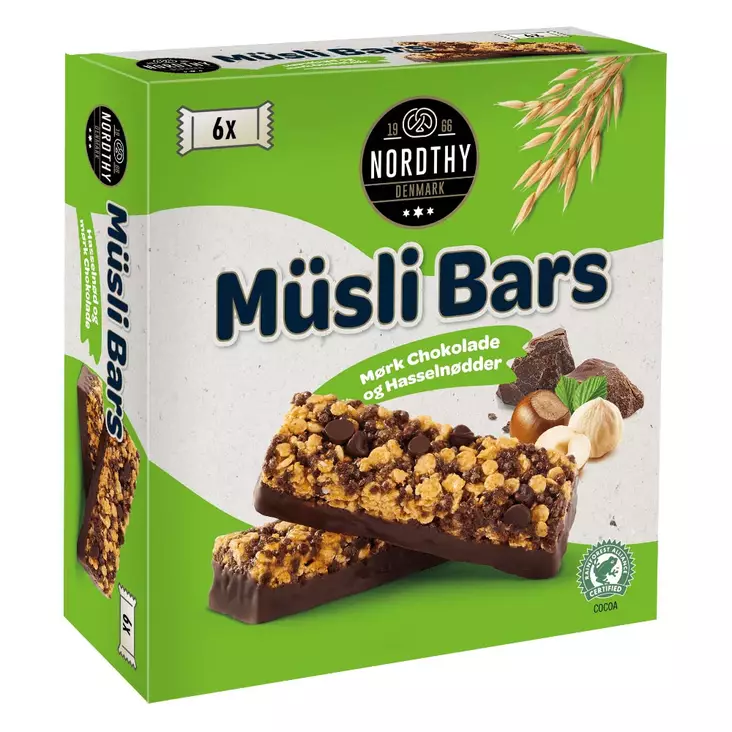 Myslipatukka 6kpl hasselpähkinä & suklaa - Leivät, keksit ja leivonnaiset - 5711070703009 - 1