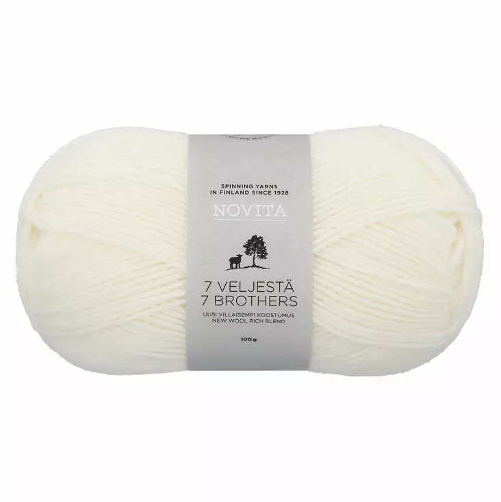 Novita 7 veljest=C3=A4 011 valkoinen 6412618201139 - Sukkalangat - 6412618201139 - 1