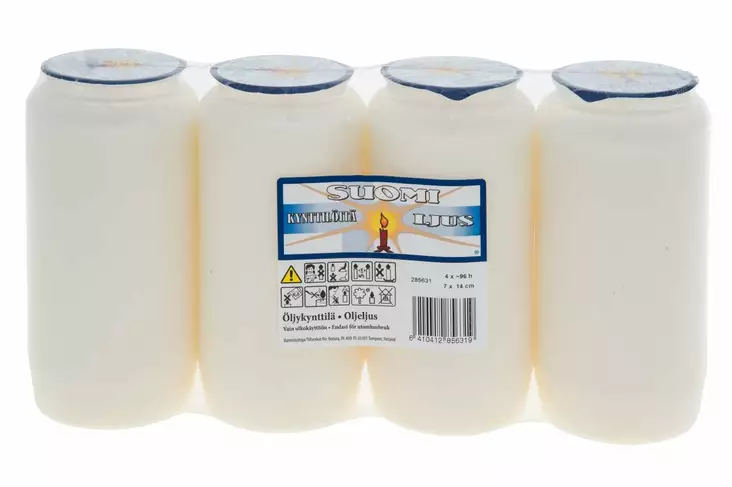 Öljykynttilä 80h 4kpl Suomi - Öljykynttilät - 6410412856319 - 1