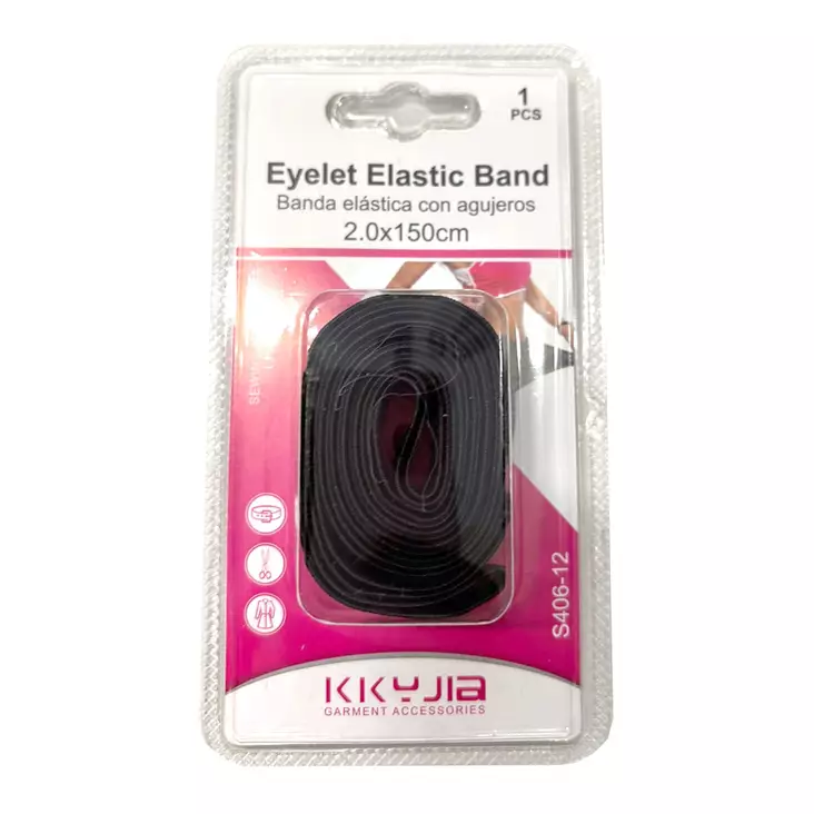 OMMELTAVA KUMINAUHA 2x150 cm musta - Ompelulangat ja ompelutarvikkeet - 6438159387019 - 1