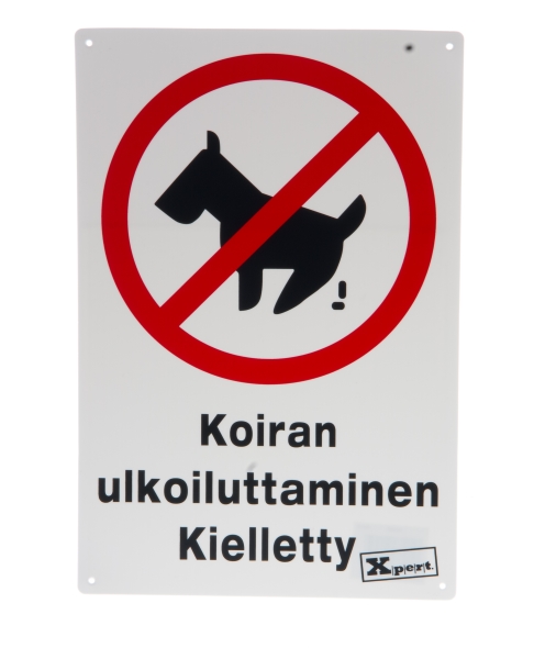 Opaste koiran ulkoiluttaminen kielletty - Opasteet ja kyltit - 6410412590459 - 1