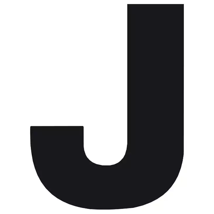 Pisla kirjaintarra j musta 8cm - Talonumerot ja -kirjaimet - 6414676008699 - 1