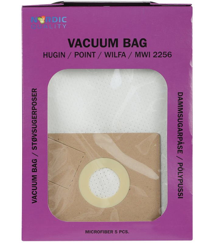 Pölynimuripussit, 5 kpl MWI 2256 Nordic Quality Vacuum - Pölypussit ja suodattimet - 5706470075849 - 1