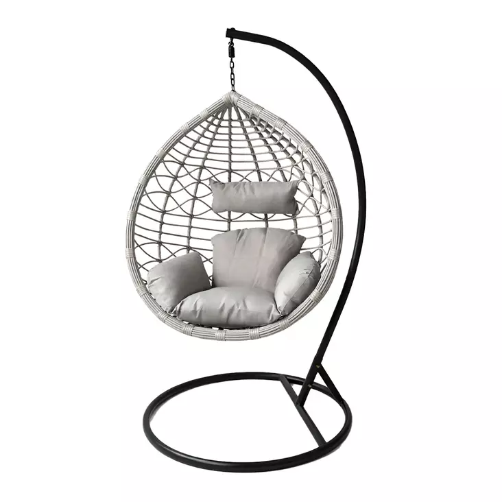 Riipputuoli Barbados telineellä, harmaa - Riipputuolit - 6438168111919 - 2