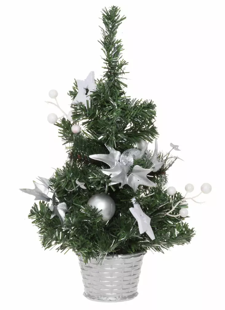 PÖYTÄKUUSI HOPEA 40CM WINTERSEASON - Muovikuuset ja tekokuuset - 6410413201279 - 1