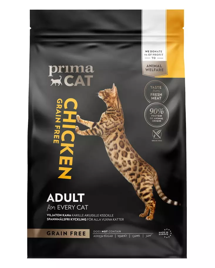 PrimaCat Viljaton Kana Steriloiduille kissoille 4 kg - Kissanruoat ja herkut - 6430076890979 - 1