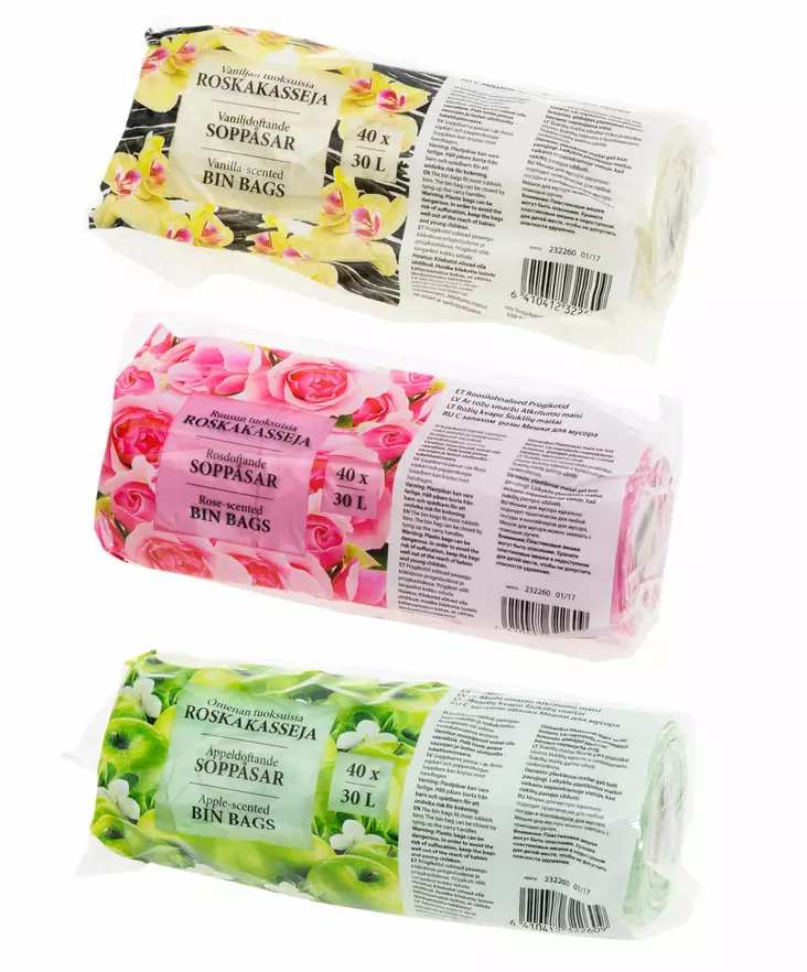 ROSKAKASSI 30L/40KPL TUOKSULLINEN - Roskapussit - 6410412322609 - 1