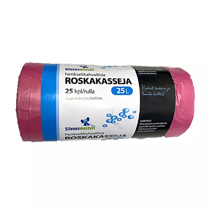 ROSKAKASSI 25L 25KPL kahva 11mic - Roskapussit - 6438159061919 - 1