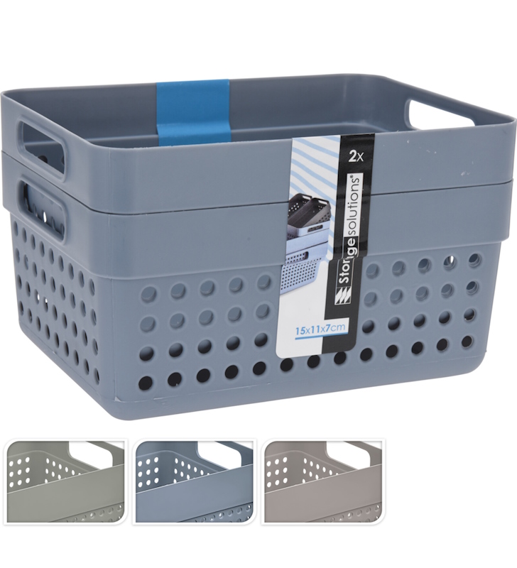 SÄILYTYSKORI 1250ML 2 KPL / PKT - Sisustuskorit ja puulaatikot - 8720573139519 - 1