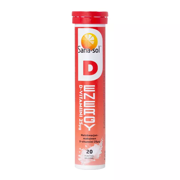 Sana-Sol pore 20 kpl D-Energy D25µg - Ravintolisät ja vitamiinit - 5702071388029 - 1