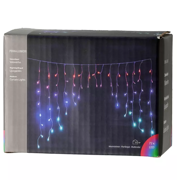 Sateenkaari Verho valot Finnlumor - Valosarjat verkkovirta - 6410413211469 - 1