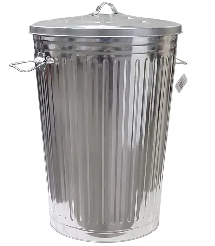 Tuhka-astia kannellinen suurikokoinen jenkkiroskis - Tulisijatarvikkeet - 6438168112329 - 1