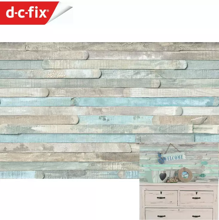 SISUSTUSKALVO D-C-Fix 346-0644 200x45cm Rio ocean lauta kontaktimuovi - Sisustuskalvot - 4007386306999 - 1