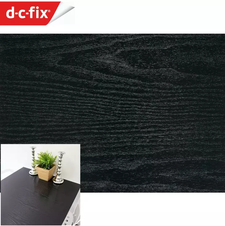 SISUSTUSKALVO D-C-Fix 346-8007 67,5x200cm Musta puu kontaktimuovi - Sisustuskalvot - 4007386057129 - 1